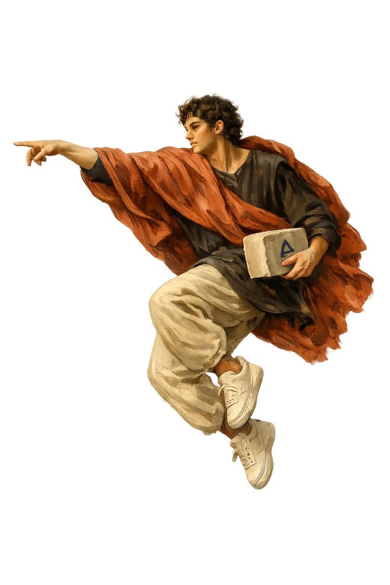 A backer, carrying a stone