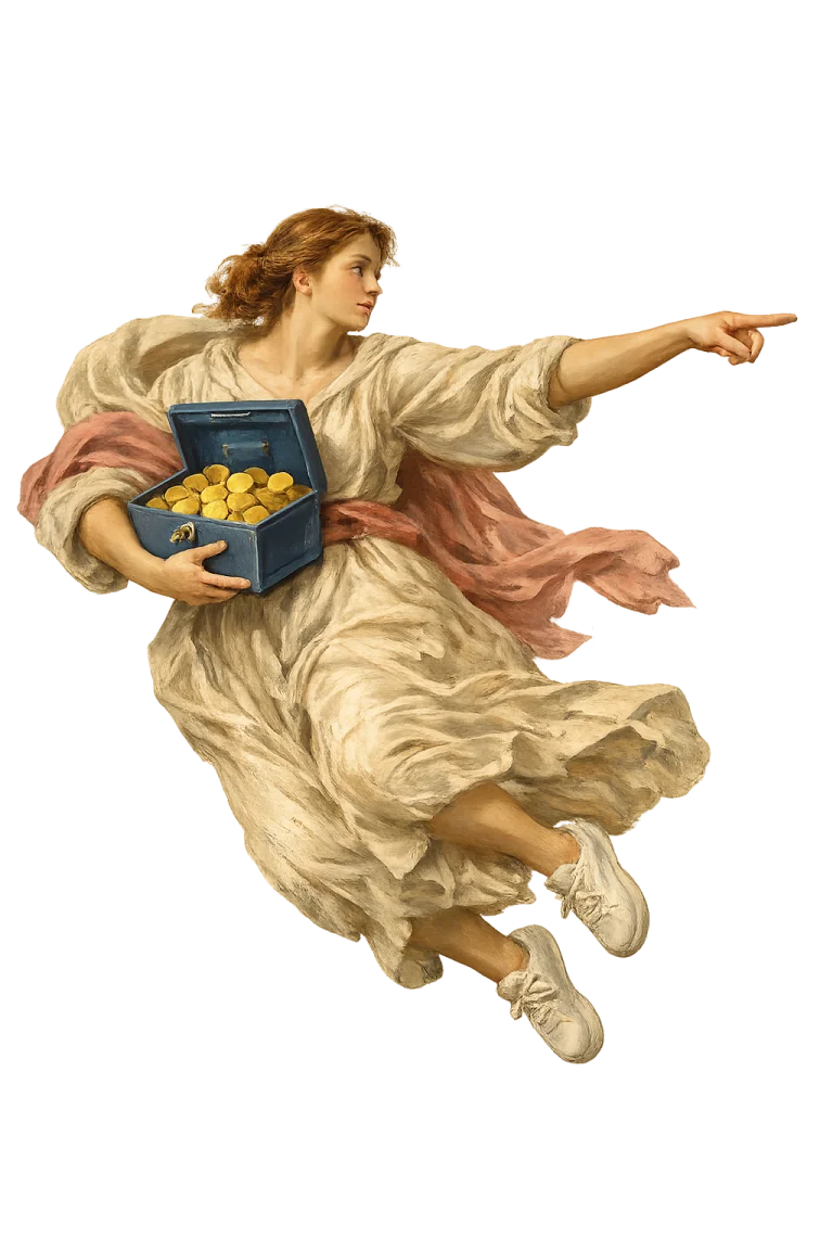 The creator, holding the bonus